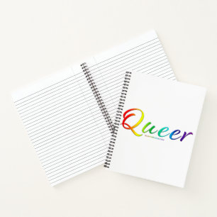 SlipperyJoe queer pride colours bold and celebrato Notebook