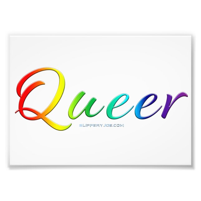 SlipperyJoe queer pride colours bold and celebrato Photo Print (Front)