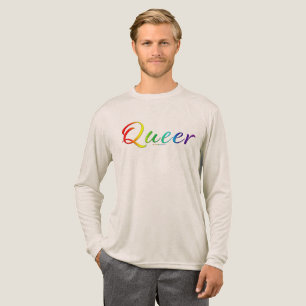 SlipperyJoe queer pride colours bold and celebrato Tri-Blend Shirt