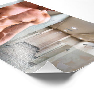 SlipperyJoe shirtless muscular man sixpack abs fit Photo Print