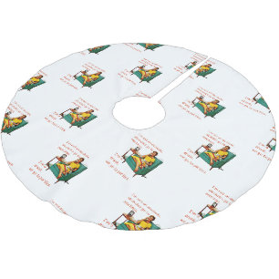 SlipperyJoe socialising drinking party vintage wom Brushed Polyester Tree Skirt