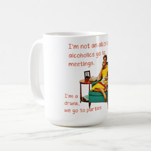 SlipperyJoe socialising drinking party vintage wom Coffee Mug