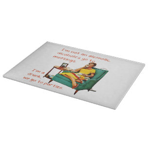 SlipperyJoe socialising drinking party vintage wom Cutting Board