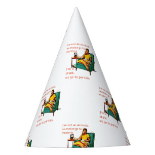 SlipperyJoe socialising drinking party vintage wom Hat