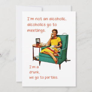 SlipperyJoe socialising drinking party vintage wom Holiday Card
