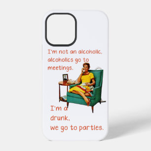 SlipperyJoe socialising drinking party vintage wom iPhone 12 Pro Case