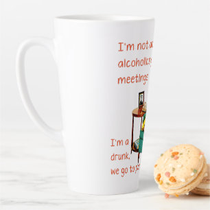 SlipperyJoe socialising drinking party vintage wom Latte Mug