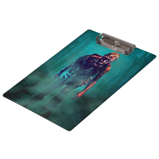 SlipperyJoe terrifying zombie figure isolated omin Clipboard (Angled)