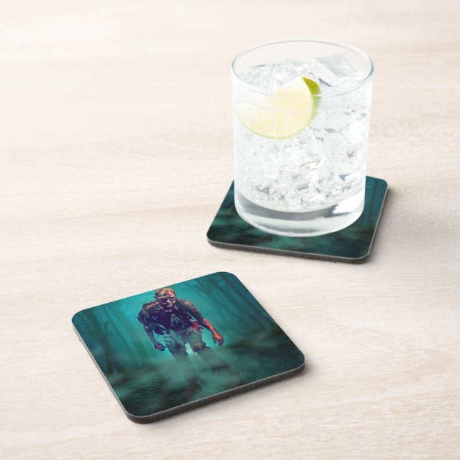 SlipperyJoe terrifying zombie figure isolated omin Coaster (Right Side)