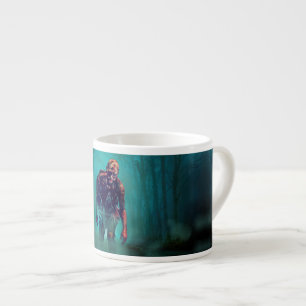 SlipperyJoe terrifying zombie figure isolated omin Espresso Cup