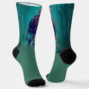 SlipperyJoe terrifying zombie figure isolated omin Socks