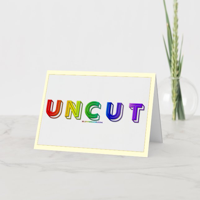 SlipperyJoe uncut vibrant lively neon rainbow ener Foil Greeting Card (Front)
