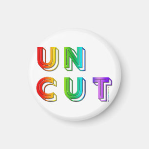 SlipperyJoe uncut vibrant lively neon rainbow ener Magnet