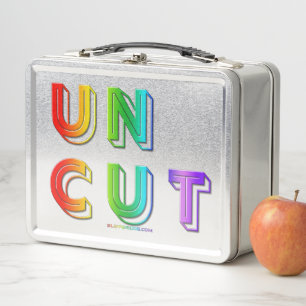 SlipperyJoe uncut vibrant lively neon rainbow ener Metal Lunch Box