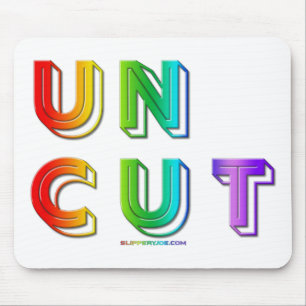 SlipperyJoe uncut vibrant lively neon rainbow ener Mouse Pad