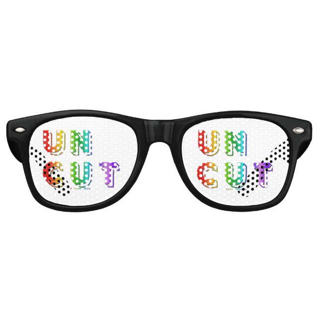 SlipperyJoe uncut vibrant lively neon rainbow ener Retro Sunglasses (Front)
