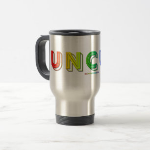 SlipperyJoe uncut vibrant lively neon rainbow ener Travel Mug