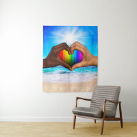 SlipperyJoe vivid rainbow gradient heart interraci