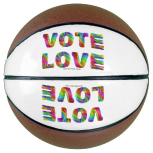 SlipperyJoe vote love equality rainbow-coloured fu Basketball