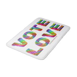SlipperyJoe vote love equality rainbow-coloured fu Bath Mat