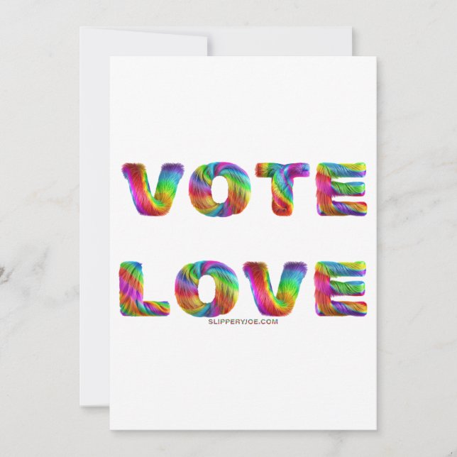 SlipperyJoe vote love equality rainbow-coloured fu Holiday Card (Front)