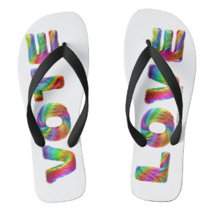 SlipperyJoe vote love equality rainbow-coloured fu Jandals
