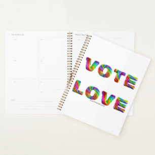 SlipperyJoe vote love equality rainbow-coloured fu Planner