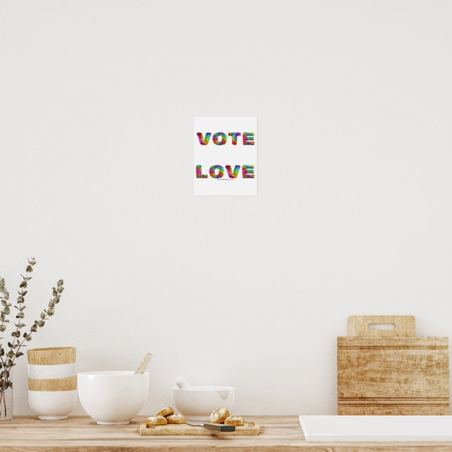 SlipperyJoe vote love equality rainbow-coloured fu Poster (Kitchen)