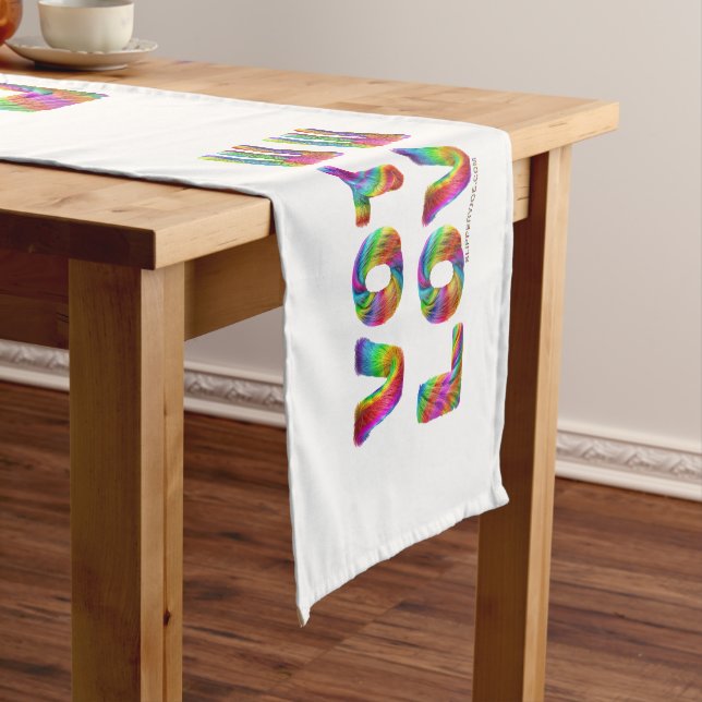 SlipperyJoe vote love equality rainbow-coloured fu Short Table Runner (In Situ)