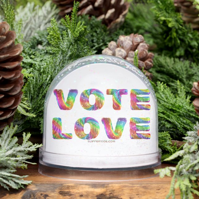 SlipperyJoe vote love equality rainbow-coloured fu Snowglobe (Winter)