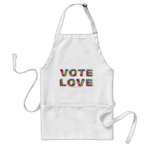 SlipperyJoe vote love equality rainbow-coloured fu Standard Apron