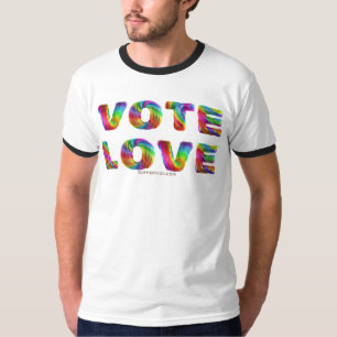 SlipperyJoe vote love equality rainbow-coloured fu T-Shirt