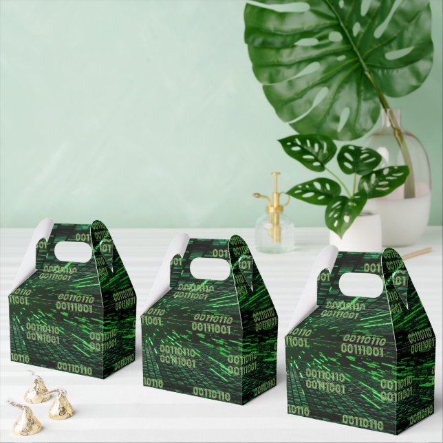 SlipperyJoe's 69 binary code vibrant green compute Favour Box (Multiple)