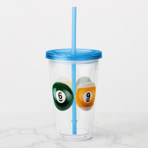 SlipperyJoe's 69 hard pool table two billiard ball Acrylic Tumbler