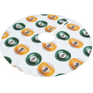 SlipperyJoe's 69 hard pool table two billiard ball Brushed Polyester Tree Skirt