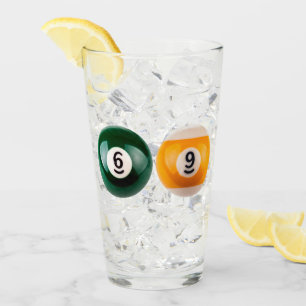 SlipperyJoe's 69 hard pool table two billiard ball Glass