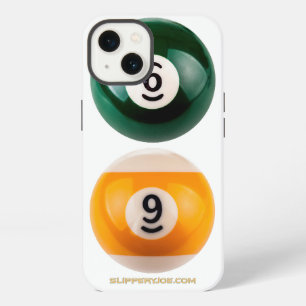 SlipperyJoe's 69 hard pool table two billiard ball iPhone 13 Case