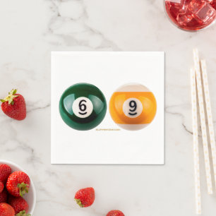 SlipperyJoe's 69 hard pool table two billiard ball Napkin