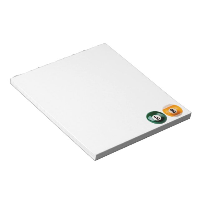 SlipperyJoe's 69 hard pool table two billiard ball Notepad (Angled)