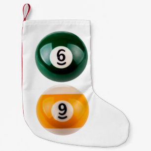 SlipperyJoe's 69 hard pool table two billiard ball Small Christmas Stocking