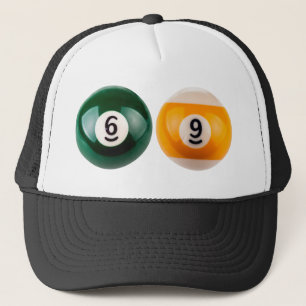 SlipperyJoe's 69 hard pool table two billiard ball Trucker Hat