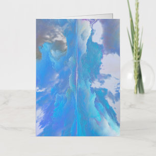SlipperyJoe's abstract cloud artwork colourful sur Foil Greeting Card