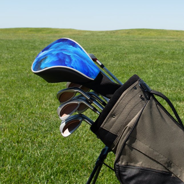 SlipperyJoe's abstract cloud artwork colourful sur Golf Head Cover (In Situ)