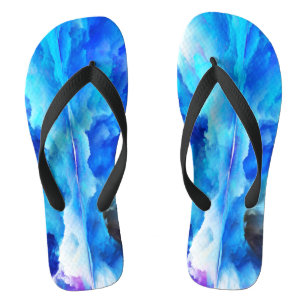 SlipperyJoe's abstract cloud artwork colourful sur Jandals