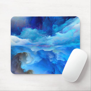 SlipperyJoe's abstract cloud artwork colourful sur Mouse Pad