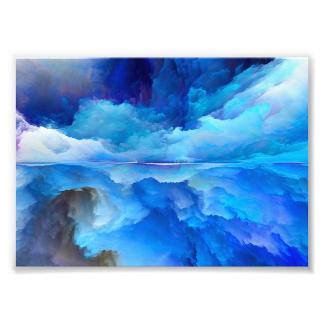 SlipperyJoe's abstract cloud artwork colourful sur Photo Print (Front)