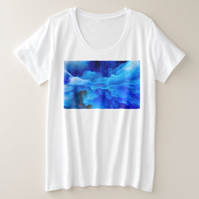 SlipperyJoe's abstract cloud artwork colourful sur Plus Size T-Shirt (Design Front)