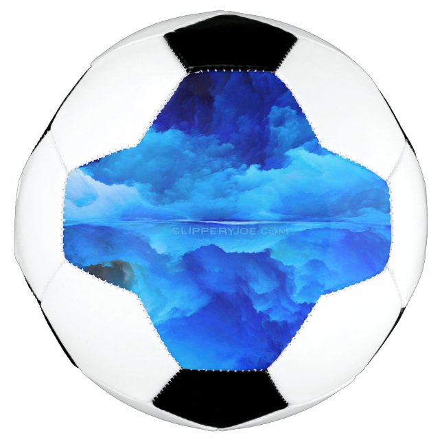 SlipperyJoe's abstract cloud artwork colourful sur Soccer Ball (Front)