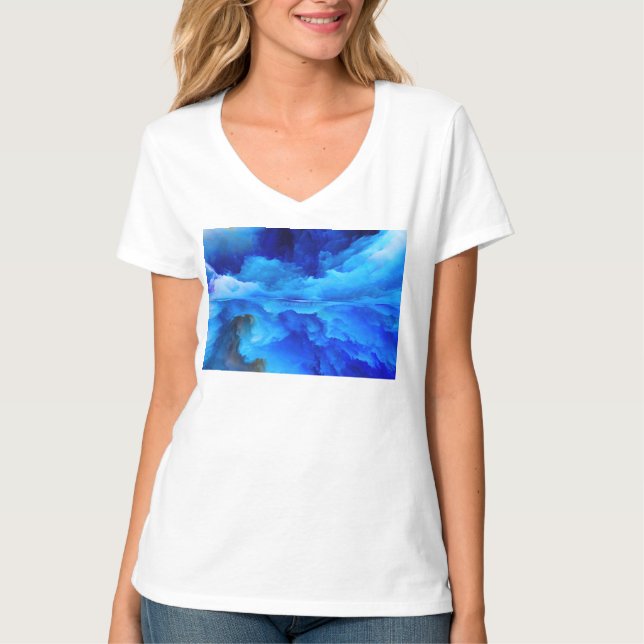 SlipperyJoe's abstract cloud artwork colourful sur T-Shirt (Front)