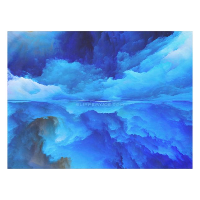 SlipperyJoe's abstract cloud artwork colourful sur Tablecloth (Front (Horizontal))